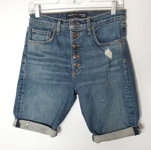 Veronica Beard Faye 11" Skinny Cutoff Shorts